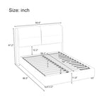 Letto Matrimoniale Queen Size con Contenitore Idraulico, Struttura in Metallo, Ecopelle, Adatto per 2 Persone