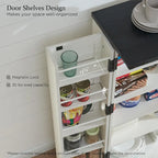 Dispensa a mobile 47" stile rustico con ante a fienile - Multicolore