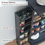 Dispensa a mobile 47" stile rustico con ante a fienile - Multicolore