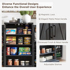 Dispensa a mobile 47" stile rustico con ante a fienile - Multicolore