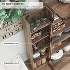 Dispensa a mobile 47" stile rustico con ante a fienile - Multicolore