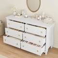 Natural 6-Drawer Dresser for Living Room, Bedroom, Entryway