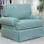 American Furniture Classics Model Coastal Aqua Series Upholstered Arm Chair