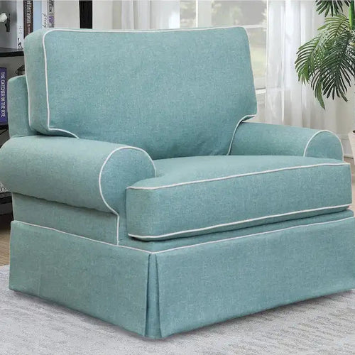 American Furniture Classics Model Coastal Aqua Series Upholstered Arm Chair