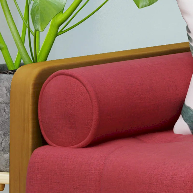 Divano in tessuto trapuntato – Beige / Rosso / Blu / Grigio | Moderno di metà secolo | 4 posti a sedere