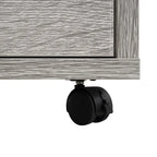 Cassettiera in Legno a 5 Cassetti con Ruote – Bianco / Espresso / Rovere Grigio / Nero Invecchiato / Naturale / Rovere Marrone / Rovere Vintage, 1 Persona
