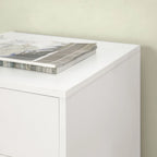 Cassettiera in Legno a 5 Cassetti con Ruote – Bianco / Espresso / Rovere Grigio / Nero Invecchiato / Naturale / Rovere Marrone / Rovere Vintage, 1 Persona