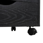Cassettiera in Legno a 5 Cassetti con Ruote – Bianco / Espresso / Rovere Grigio / Nero Invecchiato / Naturale / Rovere Marrone / Rovere Vintage, 1 Persona