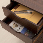 Cassettiera in Legno a 5 Cassetti con Ruote – Bianco / Espresso / Rovere Grigio / Nero Invecchiato / Naturale / Rovere Marrone / Rovere Vintage, 1 Persona
