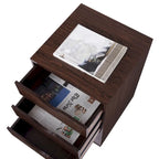 Cassettiera in Legno a 5 Cassetti con Ruote – Bianco / Espresso / Rovere Grigio / Nero Invecchiato / Naturale / Rovere Marrone / Rovere Vintage, 1 Persona