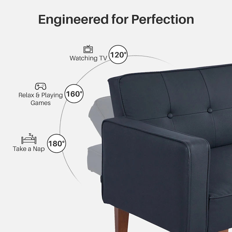 Divano Letto Futon Cabrio a 2 Posti