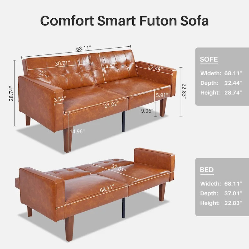Divano Letto Futon Cabrio a 2 Posti