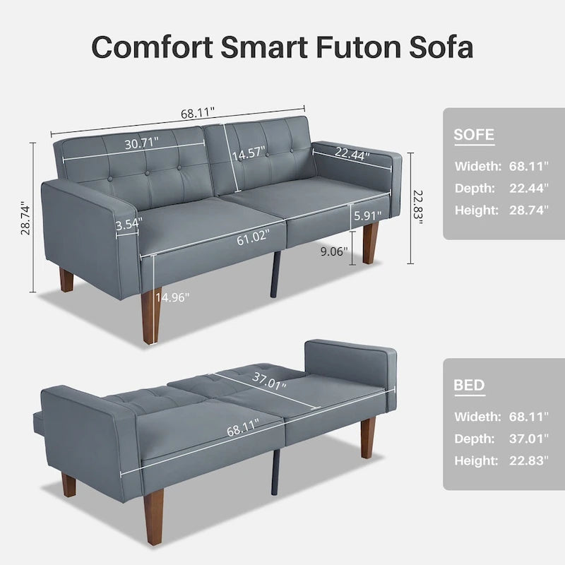 Divano Letto Futon Cabrio a 2 Posti