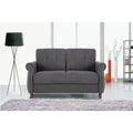 Divanetto a 2 posti con bordo chiodato grigio / color cammello / blu oceano / beige