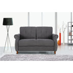 Divanetto a 2 posti con bordo chiodato grigio / color cammello / blu oceano / beige