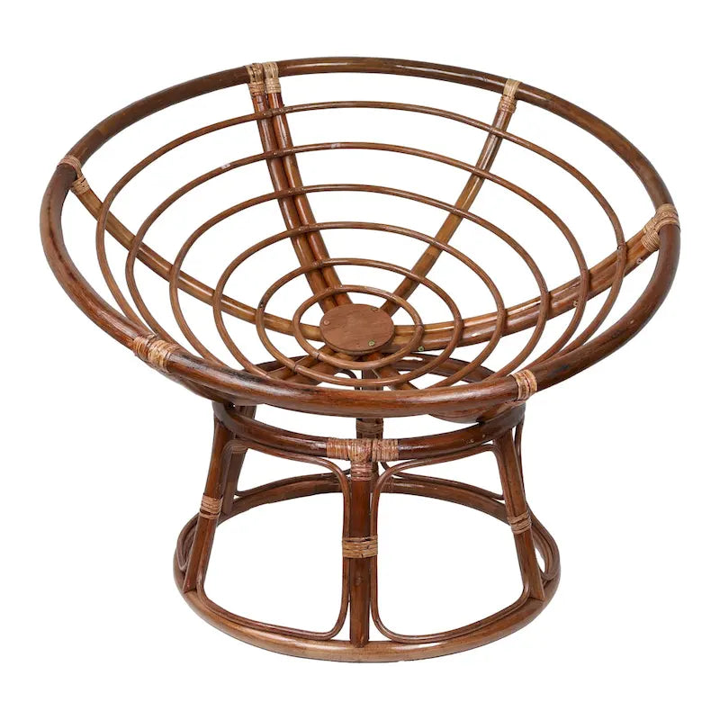 Struttura per sedia Papasan in Rattan da 42", marrone, 1 posto