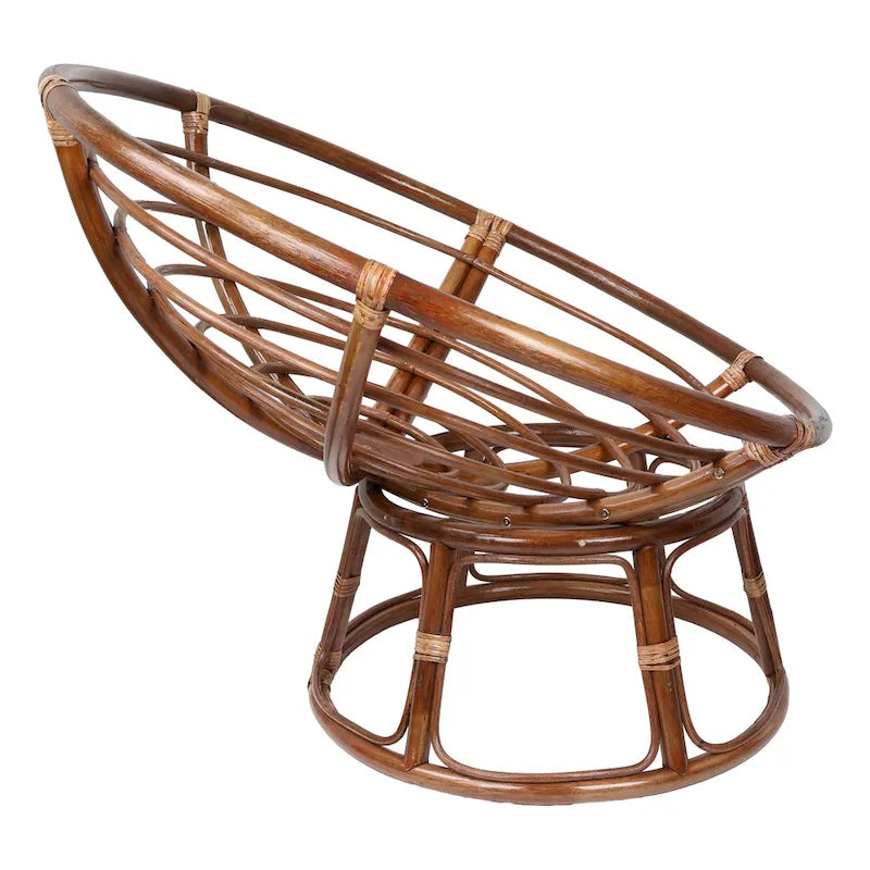 Struttura per sedia Papasan in Rattan da 42", marrone, 1 posto