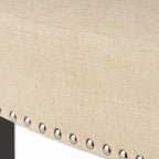 Sgabello da bar contemporaneo in lino beige, set da 2