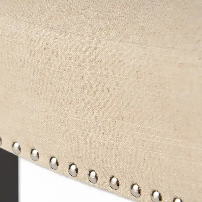 Sgabello da bar contemporaneo in lino beige, set da 2