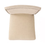 Sgabello da bar contemporaneo in lino beige, set da 2