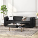 Divano a 3 Posti "Tuxedo" in Similpelle Noce Scura (Cognac / Marrone Scuro / Midnight)