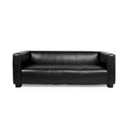 Divano a 3 Posti "Tuxedo" in Similpelle Noce Scura (Cognac / Marrone Scuro / Midnight)