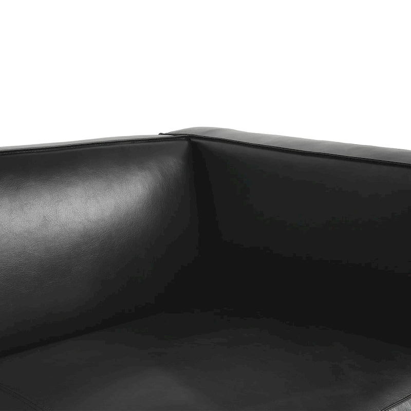 Divano a 3 Posti "Tuxedo" in Similpelle Noce Scura (Cognac / Marrone Scuro / Midnight)