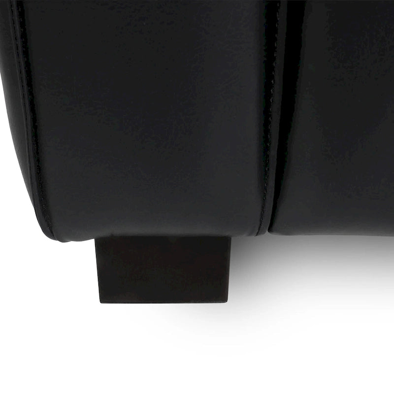 Divano a 3 Posti "Tuxedo" in Similpelle Noce Scura (Cognac / Marrone Scuro / Midnight)