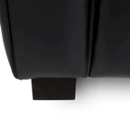 Divano a 3 Posti "Tuxedo" in Similpelle Noce Scura (Cognac / Marrone Scuro / Midnight)