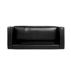 Divano a 3 Posti "Tuxedo" in Similpelle Noce Scura (Cognac / Marrone Scuro / Midnight)