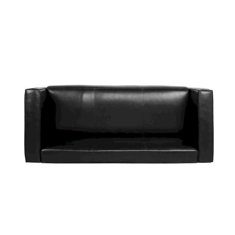 Divano a 3 Posti "Tuxedo" in Similpelle Noce Scura (Cognac / Marrone Scuro / Midnight)