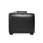 Divano a 3 Posti "Tuxedo" in Similpelle Noce Scura (Cognac / Marrone Scuro / Midnight)
