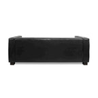 Divano a 3 Posti "Tuxedo" in Similpelle Noce Scura (Cognac / Marrone Scuro / Midnight)