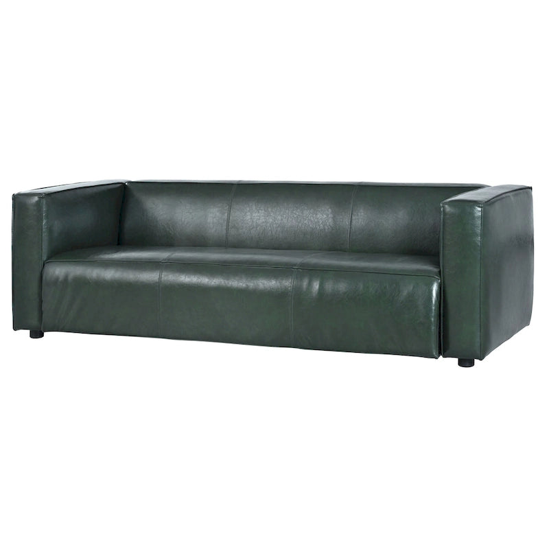 Divano a 3 Posti "Tuxedo" in Similpelle Noce Scura (Cognac / Marrone Scuro / Midnight)
