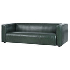 Divano a 3 Posti "Tuxedo" in Similpelle Noce Scura (Cognac / Marrone Scuro / Midnight)