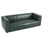 Divano a 3 Posti "Tuxedo" in Similpelle Noce Scura (Cognac / Marrone Scuro / Midnight)