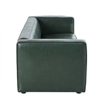 Divano a 3 Posti "Tuxedo" in Similpelle Noce Scura (Cognac / Marrone Scuro / Midnight)