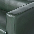Divano a 3 Posti "Tuxedo" in Similpelle Noce Scura (Cognac / Marrone Scuro / Midnight)