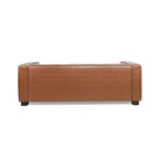 Divano a 3 Posti "Tuxedo" in Similpelle Noce Scura (Cognac / Marrone Scuro / Midnight)