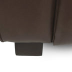 Divano a 3 Posti "Tuxedo" in Similpelle Noce Scura (Cognac / Marrone Scuro / Midnight)