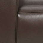 Divano a 3 Posti "Tuxedo" in Similpelle Noce Scura (Cognac / Marrone Scuro / Midnight)