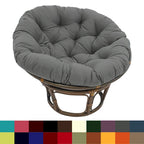 Poltrona Papasan 42" in Rattan con Cuscino in Twill – Colori Assortiti, Singola