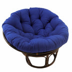 Poltrona Papasan 42" in Rattan con Cuscino in Twill – Colori Assortiti, Singola