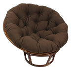 Poltrona Papasan 42" in Rattan con Cuscino in Twill – Colori Assortiti, Singola