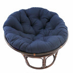 Poltrona Papasan 42" in Rattan con Cuscino in Twill – Colori Assortiti, Singola