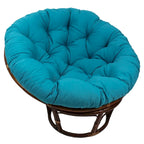 Poltrona Papasan 42" in Rattan con Cuscino in Twill – Colori Assortiti, Singola