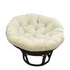 Poltrona Papasan 42" in Rattan con Cuscino in Twill – Colori Assortiti, Singola