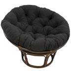 Poltrona Papasan 42" in Rattan con Cuscino in Twill – Colori Assortiti, Singola