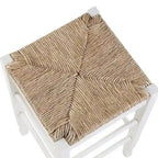Sgabello da bar senza schienale, sedile in giunco intrecciato, 74 cm H, Nero / Cappuccino / Rovere / Crema, Posti 1