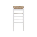 Sgabello da bar senza schienale, sedile in giunco intrecciato, 74 cm H, Nero / Cappuccino / Rovere / Crema, Posti 1